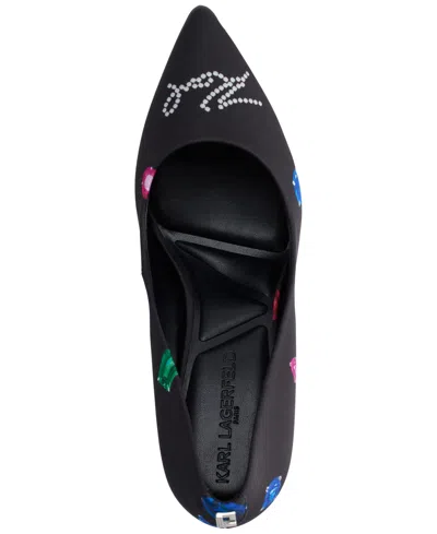 Karl Lagerfeld Women's Royale Jewels High Pumps In Black Multi