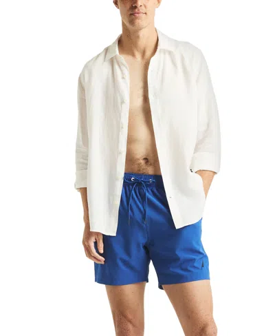 Nautica Men's Bright Cobalt Swim Trunks In Brightcblt