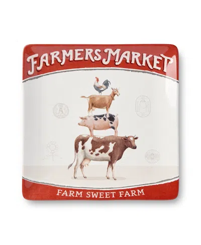 Certified International Vintage Farm Square Platter In Miscellaneous
