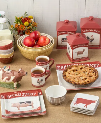 Certified International Vintage Farm Square Platter In Miscellaneous