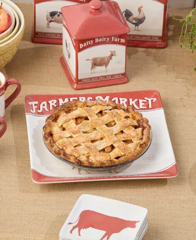 Certified International Vintage Farm Square Platter In Miscellaneous