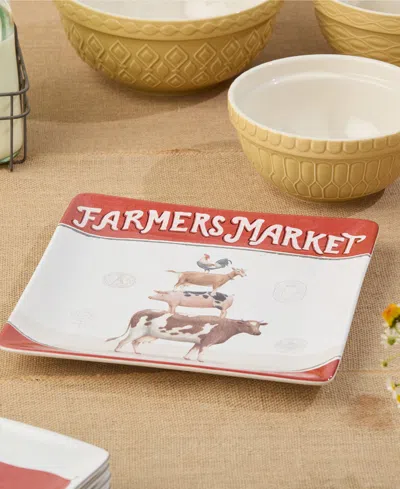 Certified International Vintage Farm Square Platter In Miscellaneous