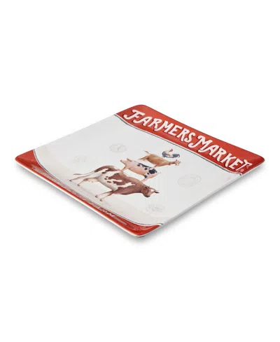 Certified International Vintage Farm Square Platter In Miscellaneous