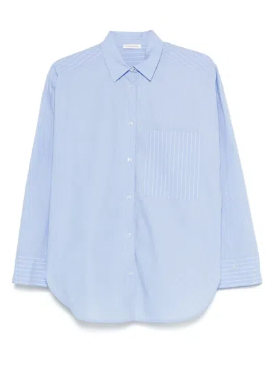 By Malene Birger Derris Striped Shirt In Organic Cotton In Blue