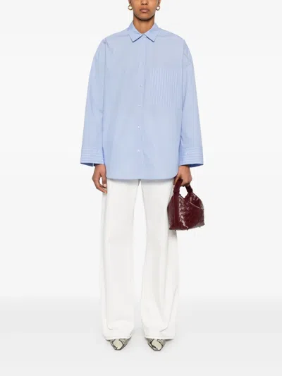 By Malene Birger Derris Striped Shirt In Organic Cotton In Blue