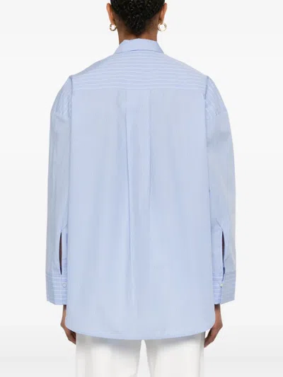 By Malene Birger Derris Striped Shirt In Organic Cotton In Blue