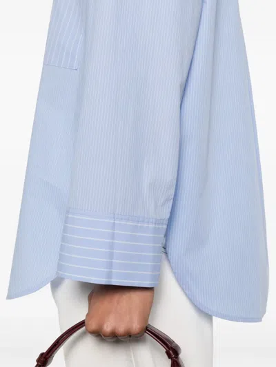 By Malene Birger Derris Striped Shirt In Organic Cotton In Blue