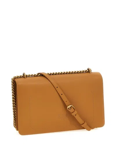 Pinko Love One Classic Simply Crossbody Bag In Braun