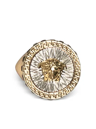 Versace Ring Metal Strass In Gold