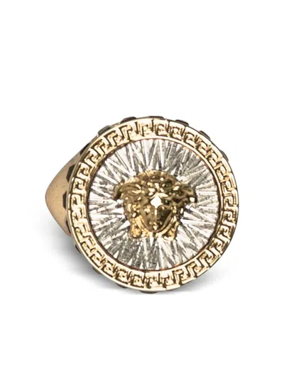 Versace Ring Metal Strass In Gold