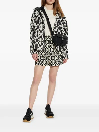 Moncler Crochet-detail Cotton T-shirt In Animal Print