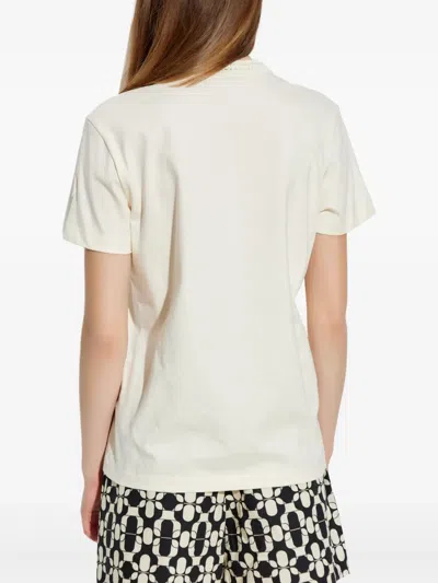 Moncler Crochet-detail Cotton T-shirt In Animal Print