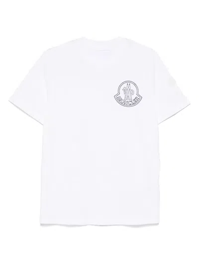 Moncler Men Cotton Pack Of Three Logo Patch T-shirts In White