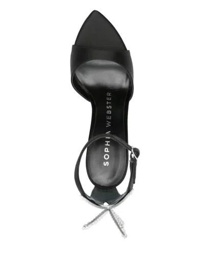 Sophia Webster Aura Sandals In Black Satin