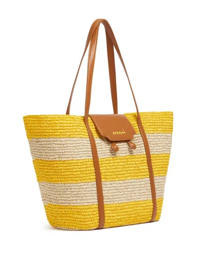 Marni Trunkaroo Tote Bag Multicolor In Yellow