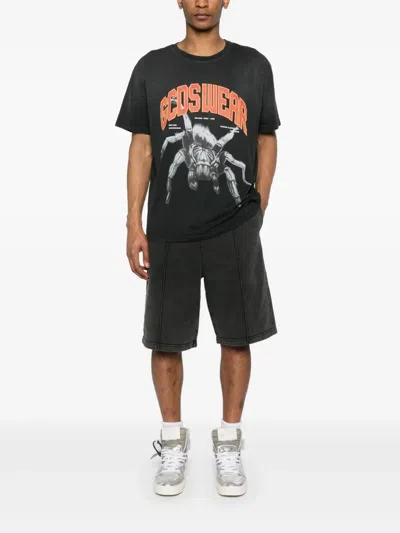 Gcds Wear Oversized T-shirt With Spider In Black