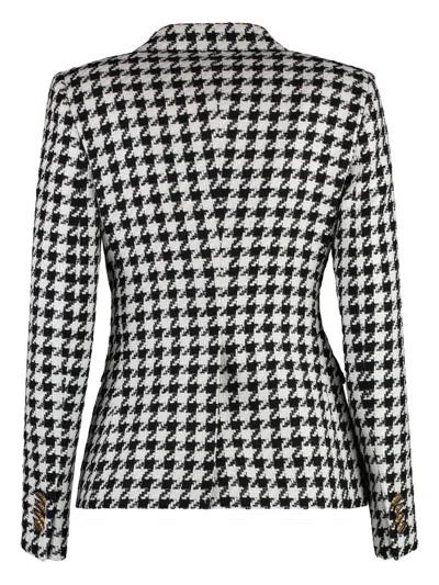 Tagliatore "j Alycia" Linen And Viscose Blazer In Black