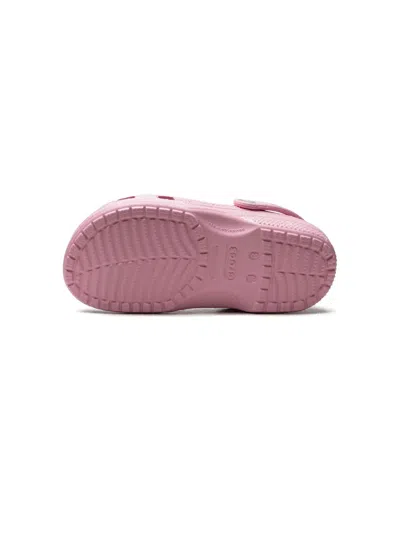 Crocs Girls Pink Comb Kids Classic Lined Glitter-embellished Rubber Clogs 6-9 Years