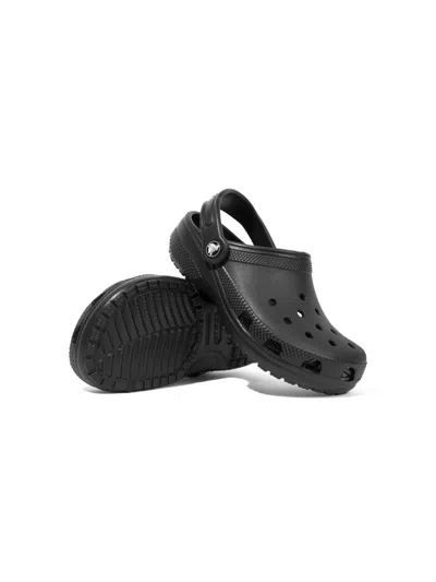 Crocs Kids Black Classic Clogs In Black