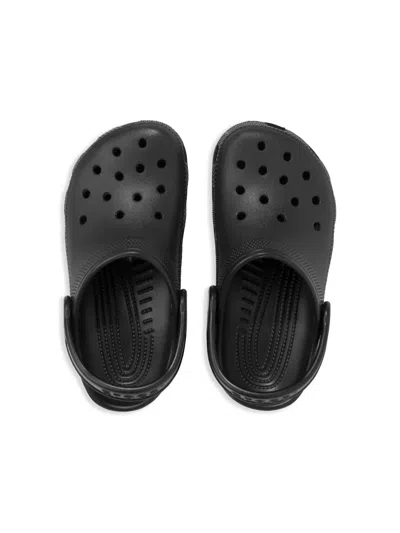 Crocs Kids Black Classic Clogs In Black
