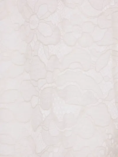 Valentino Garavani Ivory Lace Tights In Animal Print