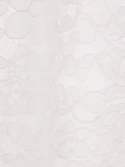 Valentino Garavani Ivory Lace Tights In Animal Print