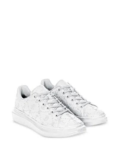 Just Cavalli Logo-debossed Sneakers In White