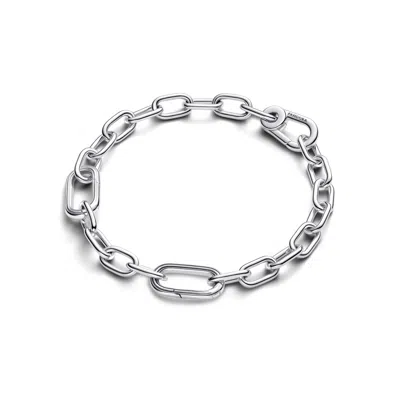 Pandora Sterling Silver Rectangular Openable Link Charms In Sterling Silver