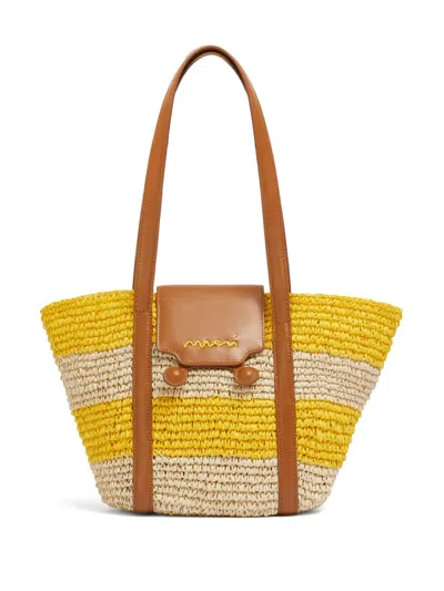 Marni Trunkaroo Tote Bag Multicolor In Nude