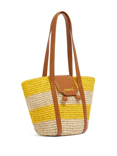 Marni Trunkaroo Tote Bag Multicolor In Nude