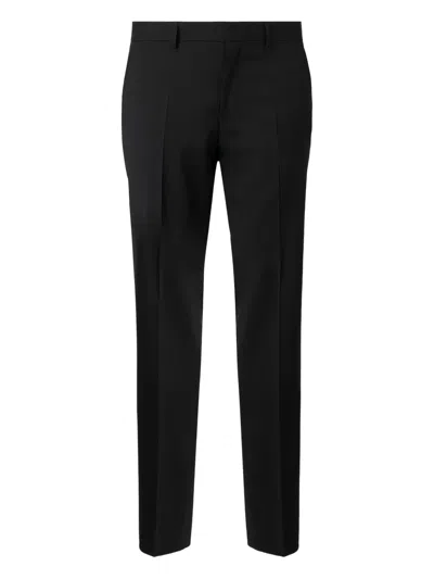 Hugo Boss Formal Trousers In Virgin-wool Serge In Schwarz