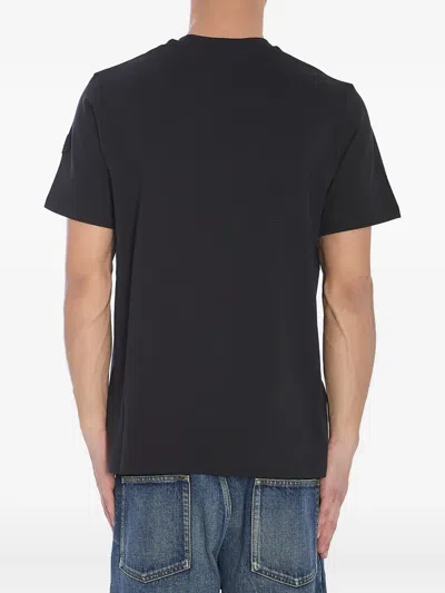 Moncler Logo Cotton T-shirt In Black