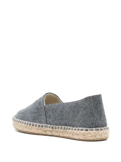 Isabel Marant Textured Grey Slip-on Sneakers With Jute-wrapped Midsole In Black