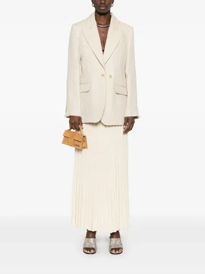 P.a.r.o.s.h Linen Blazer In Neutrals