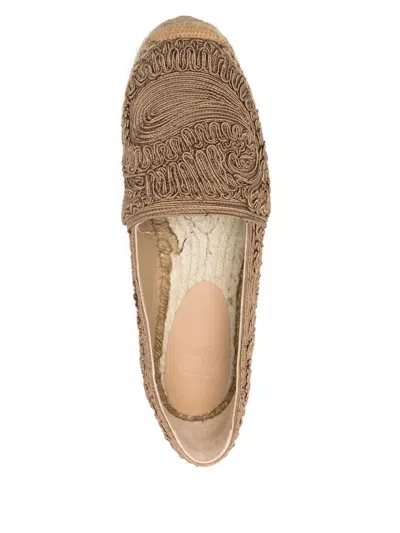 Etro X Castañer Espadrilles With Paisley Embroidery, Woman, Grey, Size 39 In Neutrals