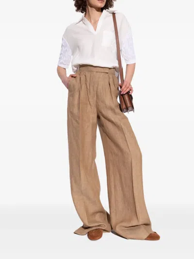 Stuart Weitzman Tinsley Suede Boat Loafers In Adobe