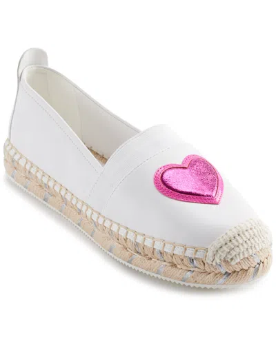 Karl Lagerfeld Women's Manika Heart Espadrilles In Bright White