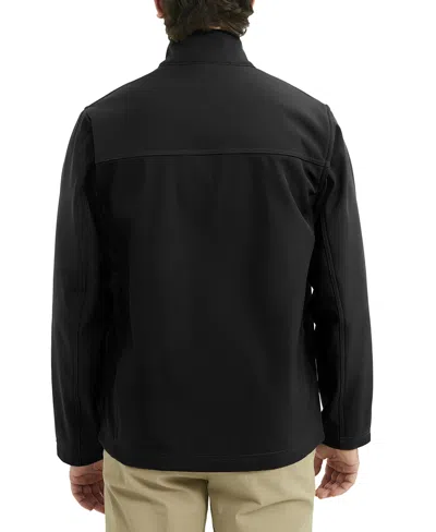 Hawke & Co. Men's Mountain Stretch Soft Shell Collar Jacket In Black