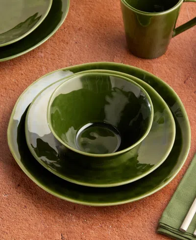 Certified International Verde Ice Cream Bowls, Set Of 4, Service For 4 In Green