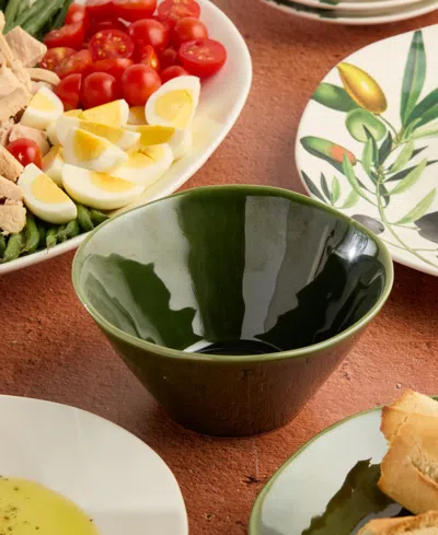 Certified International Verde Ice Cream Bowls, Set Of 4, Service For 4 In Green