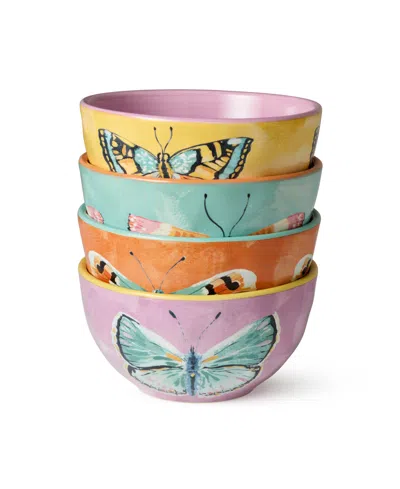 Certified International Butterflies 4-pc. Ceramic Ice Cream Bowl In Miscellaneous