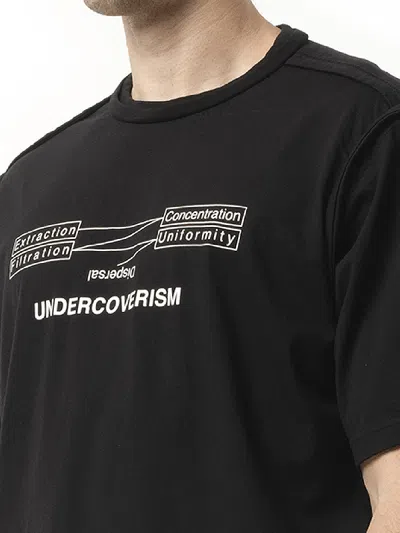 Undercover Boxy Black Short-sleeve T-shirt With Graphic Print In Black