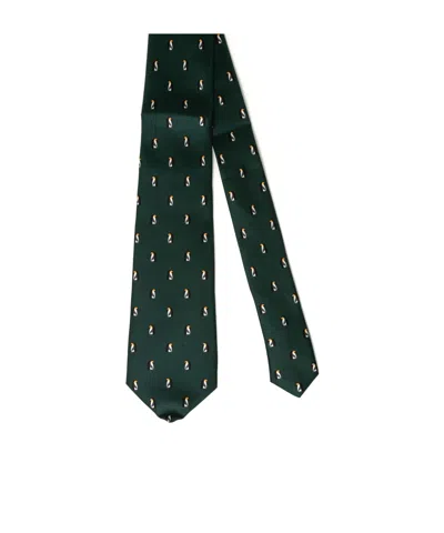 Mulberry Printed Tie In Green
