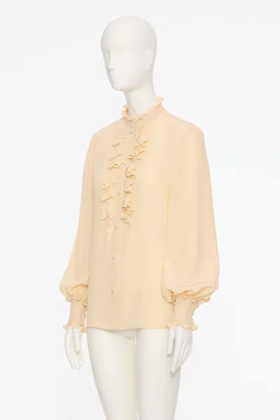 Valentino Long-sleeved Shirt In Nude