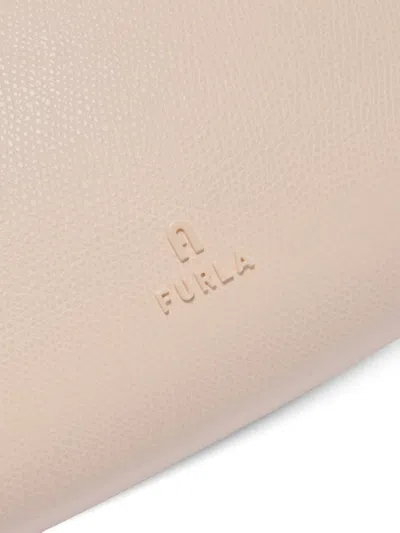 Furla Textured Chain Strap Shoulder Bag In Neutral