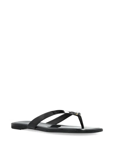 Kate Spade Flower Flip Flop Sandals In Black