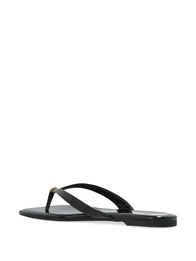 Kate Spade Flower Flip Flop Sandals In Black