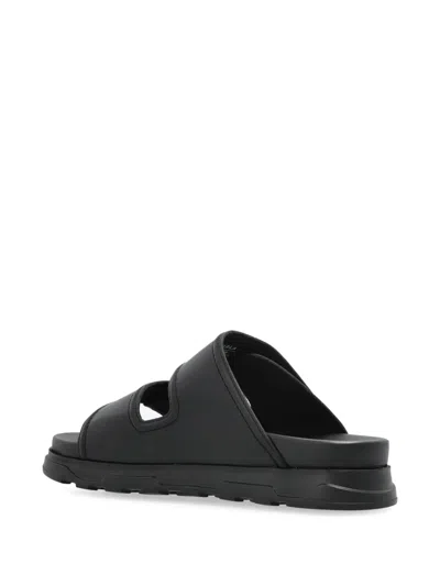 Furla Leather Sandals In Black