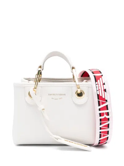 Emporio Armani Women's White Logo-print Bag With Handles In White