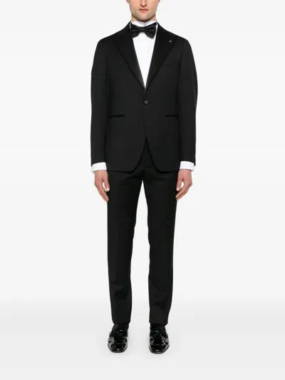 Tagliatore Wool Suit In Black